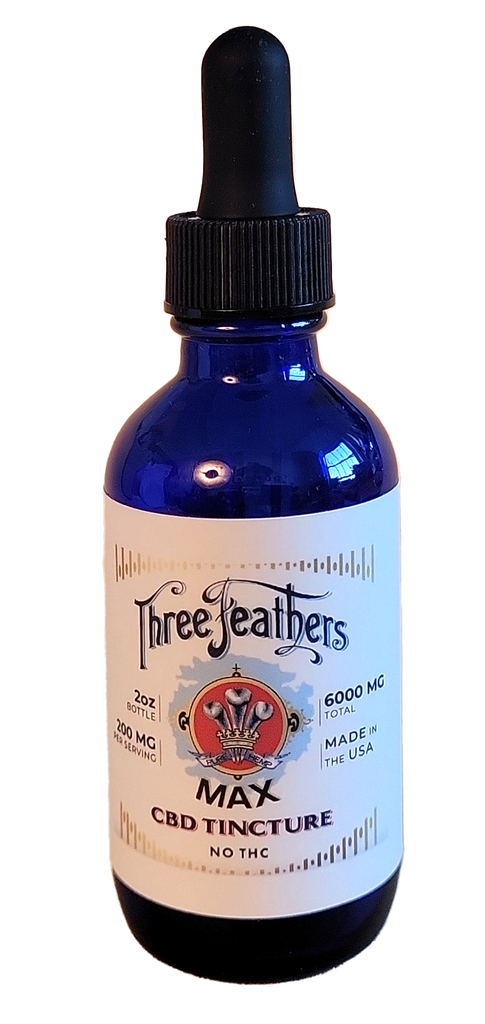 MAX Potency 6,000 mg Tincture - 2 oz. THREE FEATHERS CBD MAX Potency 6,000 mg Tincture - 2 oz. THREE FEATHERS CBD